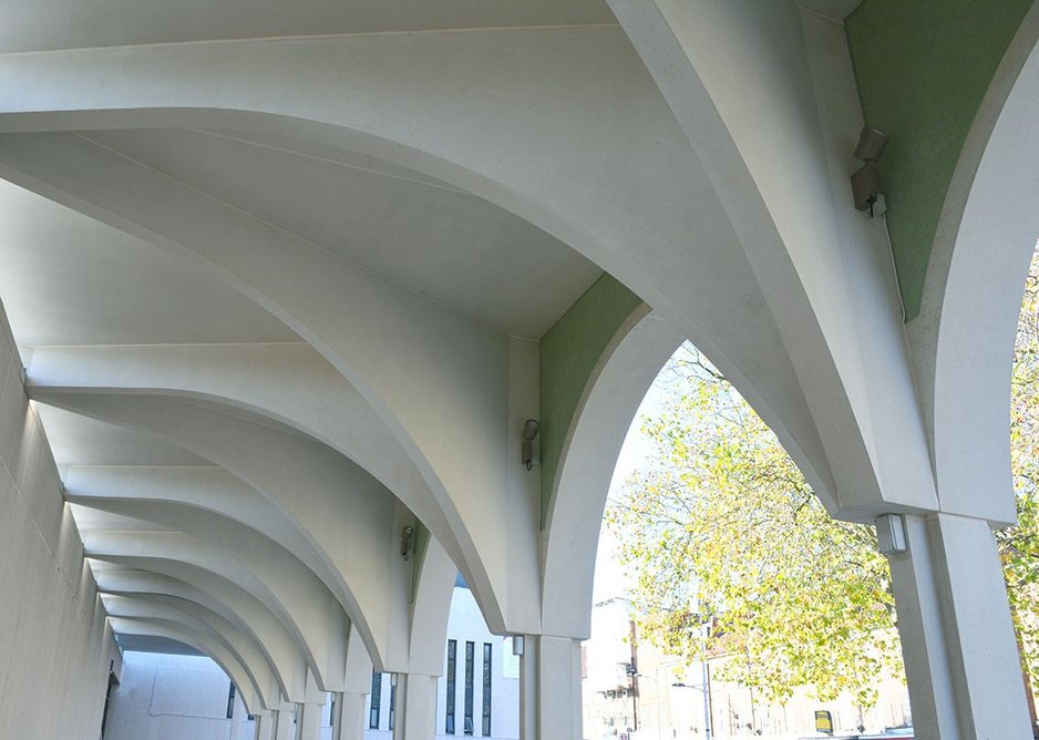 Precast concrete construction to vaults.