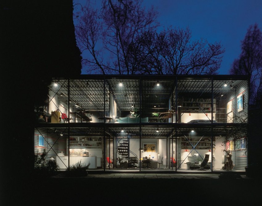 The self-built Hopkins House in Hampstead (1976).