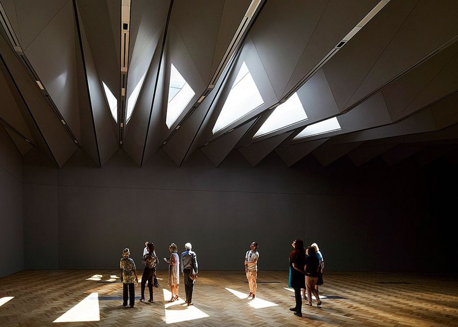 Close Encounters, anyone? Light enters the Sainsbury Gallery through the Oculus.