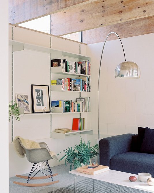 Main sitting room with its LVL beam ceiling structure.