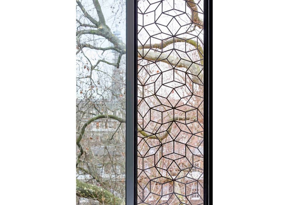 Security grilles to opening windows inspired by leaves.