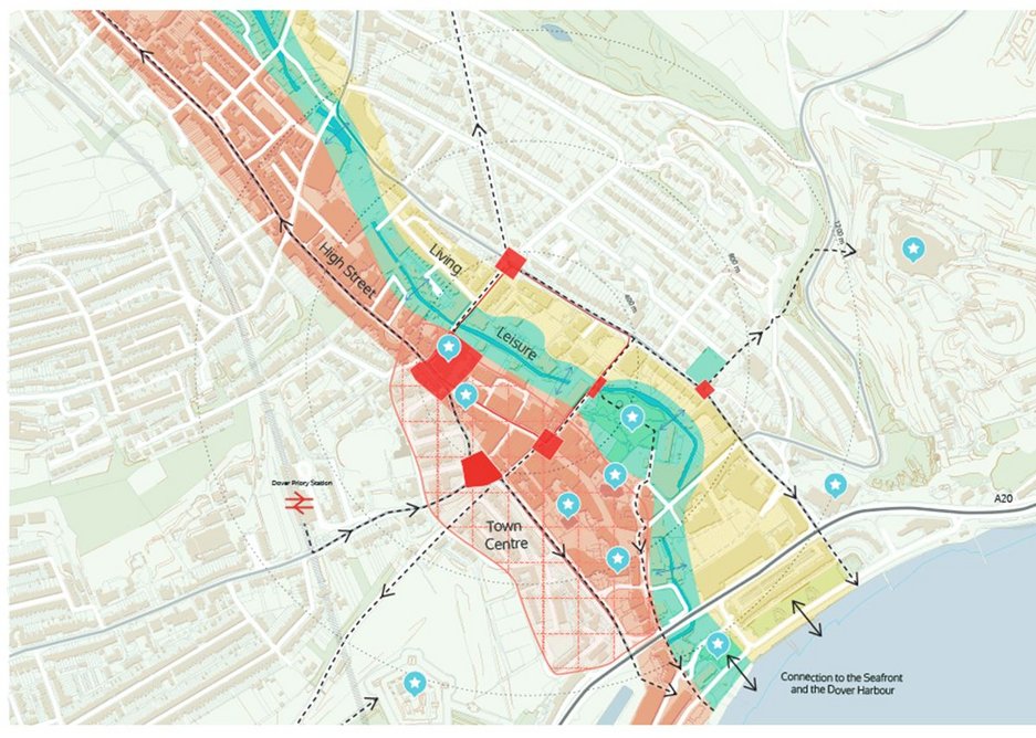 Periscope's masterplan showing proposed zoning of the town.