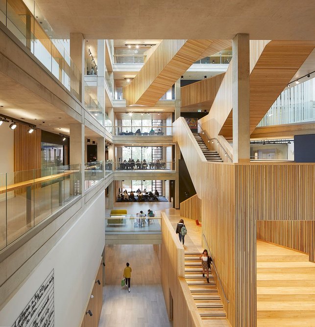 The central stair offers drama, chance meetings and space for exhibitions and events.