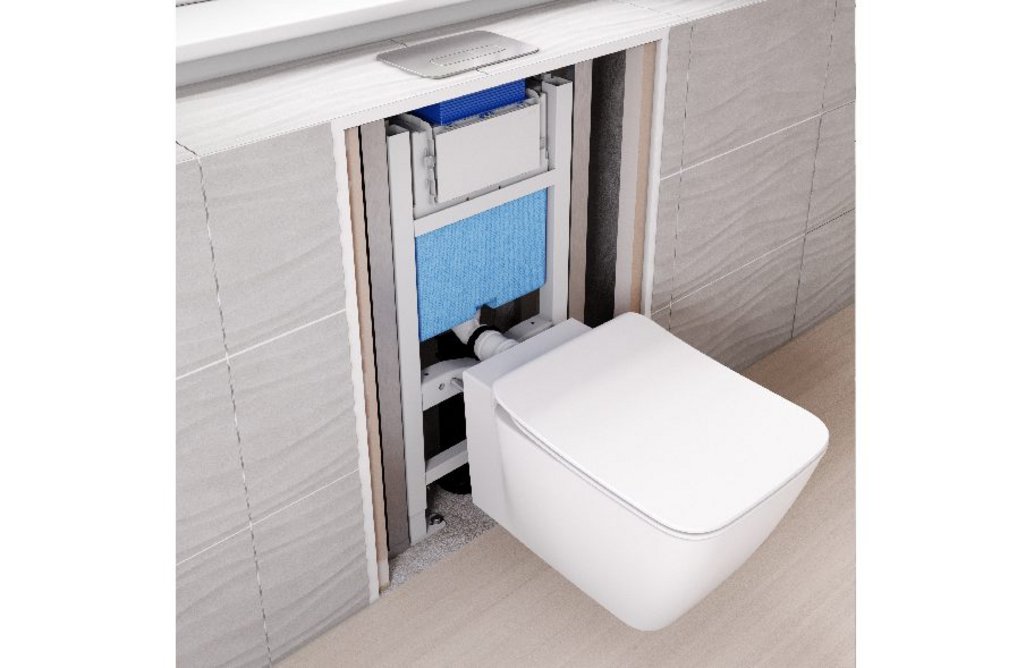 ProSys in-wall system with Strada II WC and Oleas M3 flush plate.