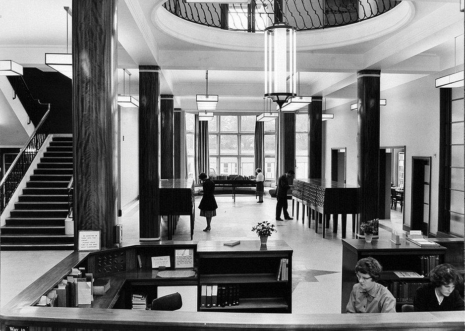 Not without a certain needless opulence’: the original 1959 library had a  pre-war feel.