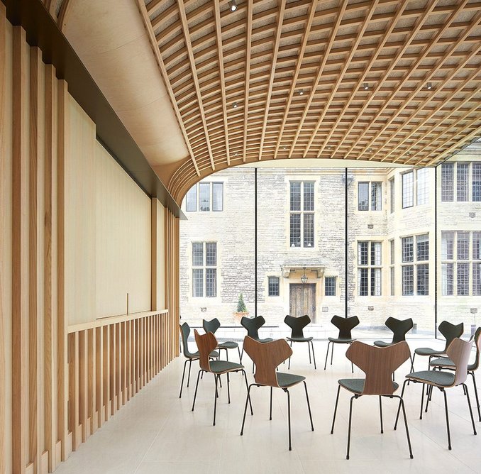 Its sculptural timber roof has helped ensure the pavilion’s popularity for both formal and informal events.