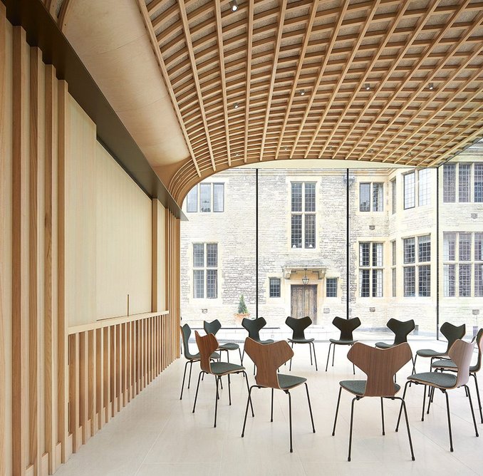 Its sculptural timber roof has helped ensure the pavilion’s popularity for both formal and informal events.