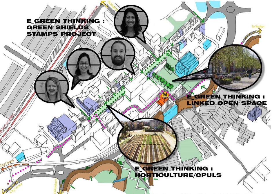 xsite's proposal for making Shields Road greener and less polluted.