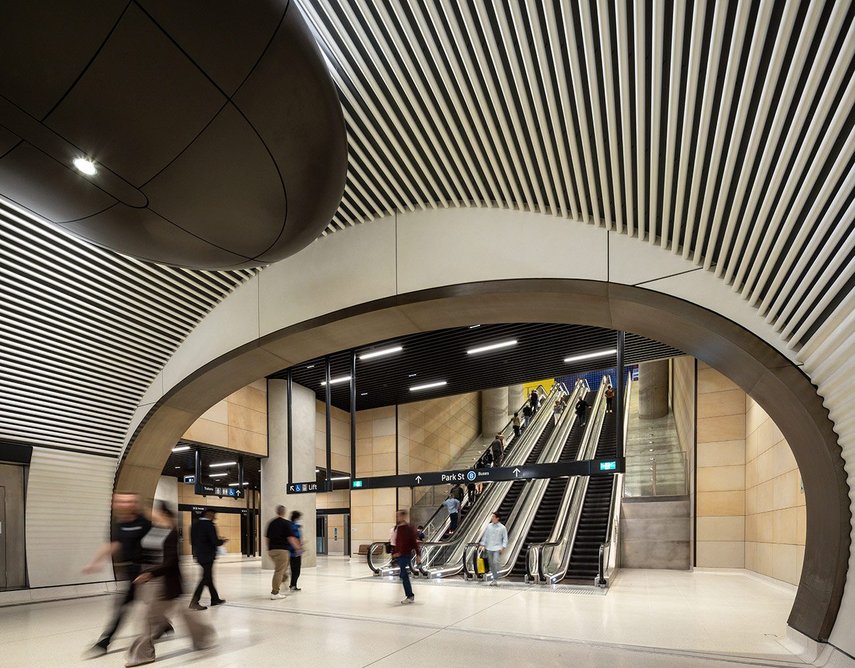 Foster + Partners, Gadigal Station, Sydney Metro, Sydney, 2024.