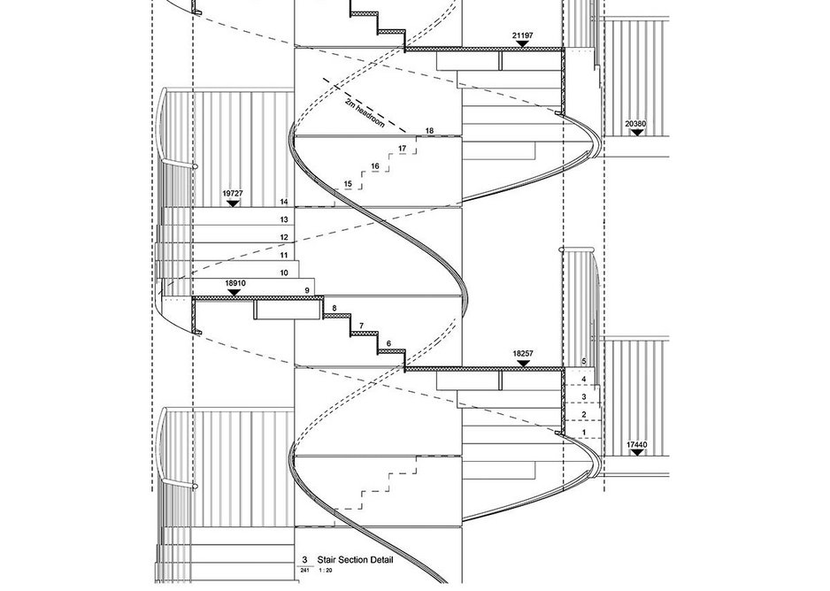 Stair section detail.