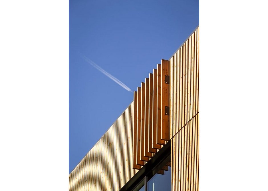 Well detailed timber cladding. Mercia School, Sheffield, Bond Bryan Architects, RIBA Regional Award 2019.