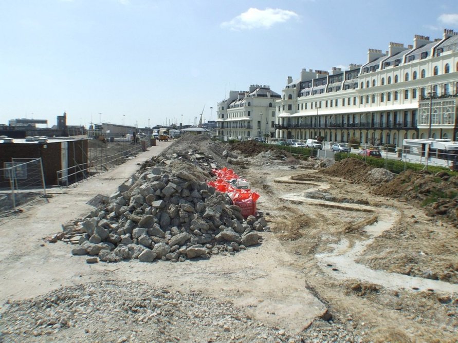 Dover Esplanade in progress.