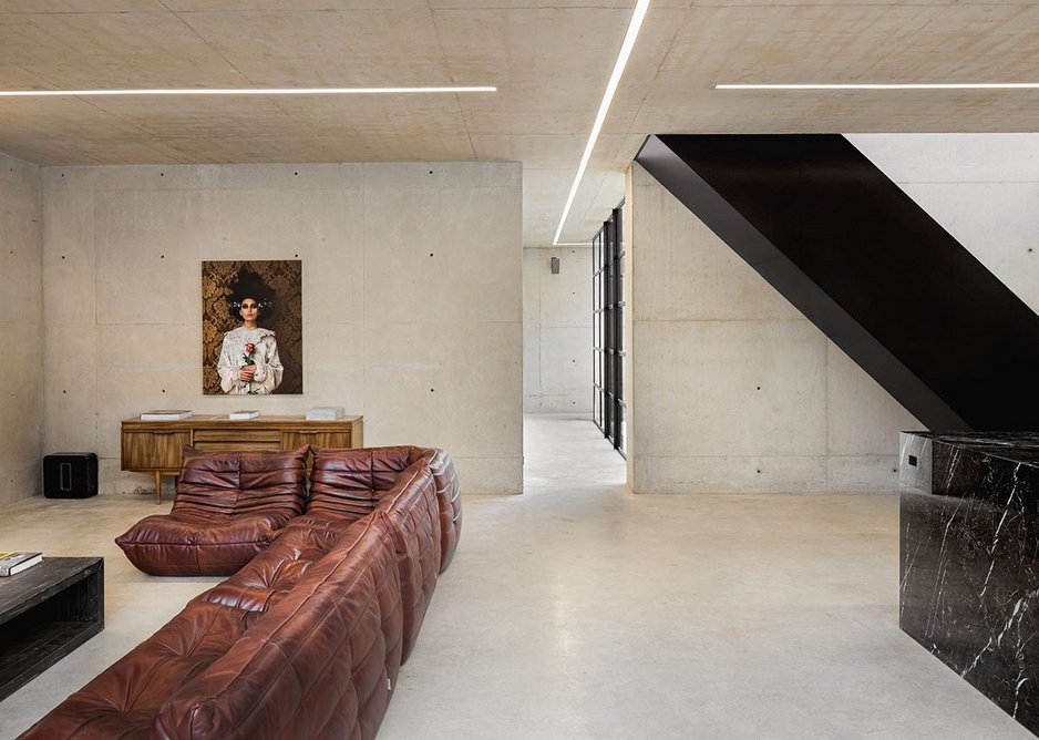 View from the main living space through to the courtyard and spare bedrooms.