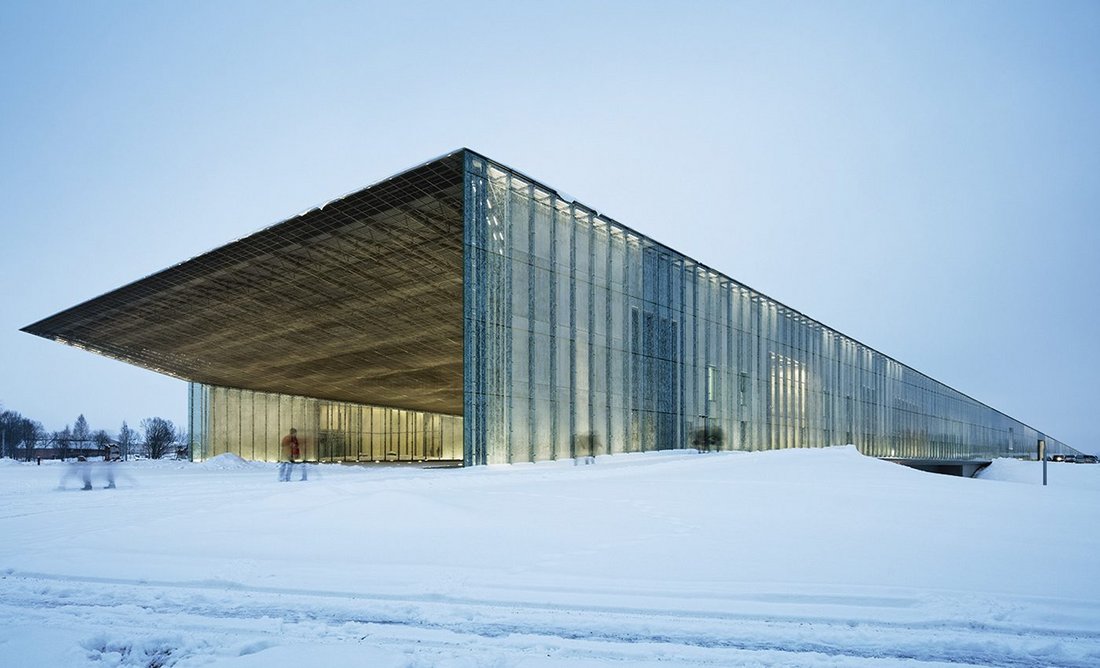 The Estonian National Museum, Tartu, Estonia, completed in 2016 from a competition ten years earlier.