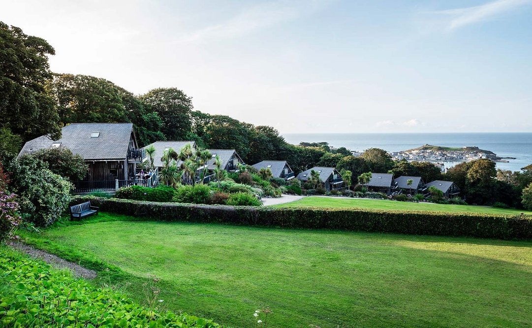 The self-catering lodges on the 29 ha Tregenna Estate, which includes Tregenna Castle, built in 1774 for wealthy Cornishman Samuel Stephens, rental cottages and acres of ornamental gardens.