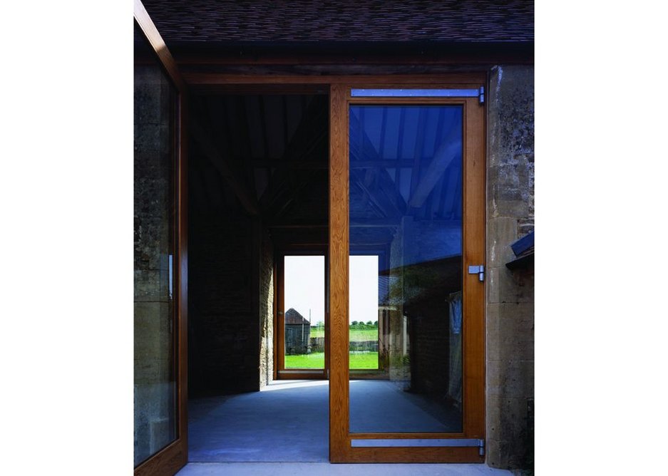 Double doors with views through to the ‘farm yard’.