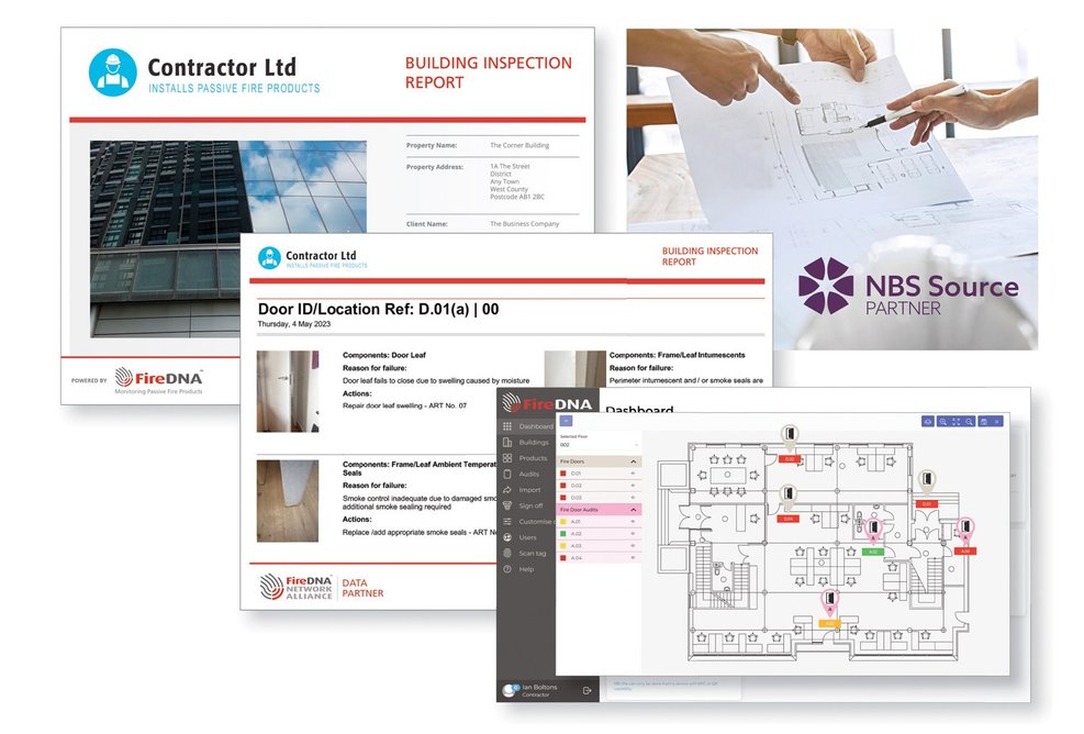 Architects can add the FireDNA monitoring system to fire rated products to initiate the golden thread of information.