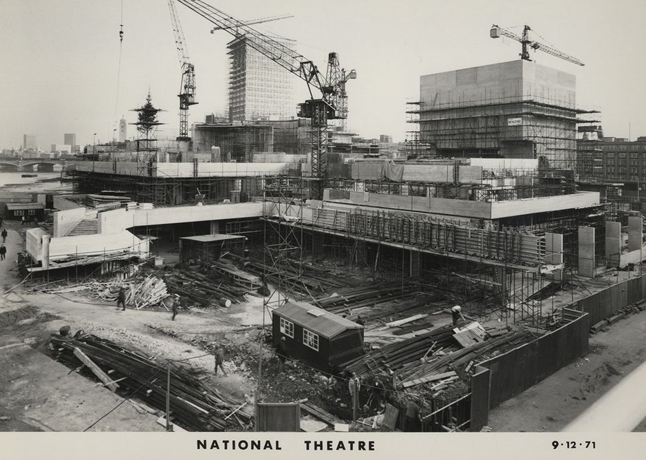 McAlpine shots of the construction of the National Theatre.