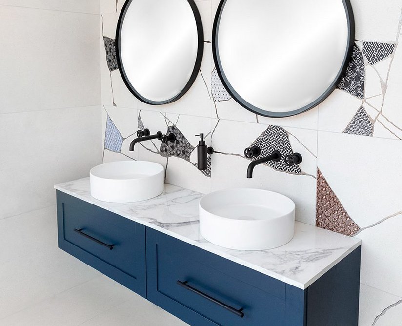 Revolution furniture, basins, and mixers with Koy mirror.