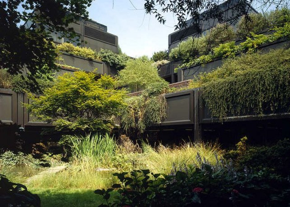 Gateway House has great drama with heavily planted roof gardens.