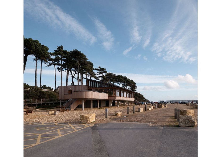 View from the west. The Lookout, Lepe Country Park by Hampshire County Council Property Services.