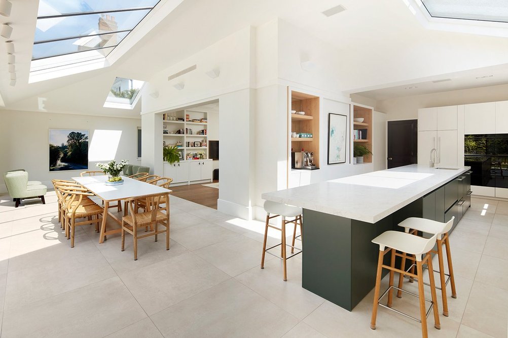 Three Stella rooflights harvest daylight from three different sides of the property.