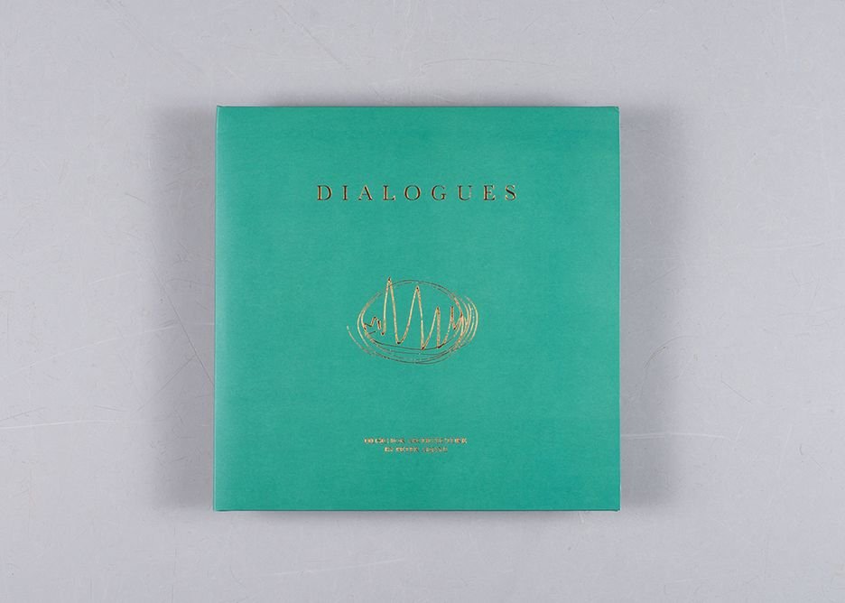 Dialogues  Music for Architecture. The cover of the vinyl edition features a drawing by David Adjaye for their collaboration on the Asymmetric Chamber pavilion.