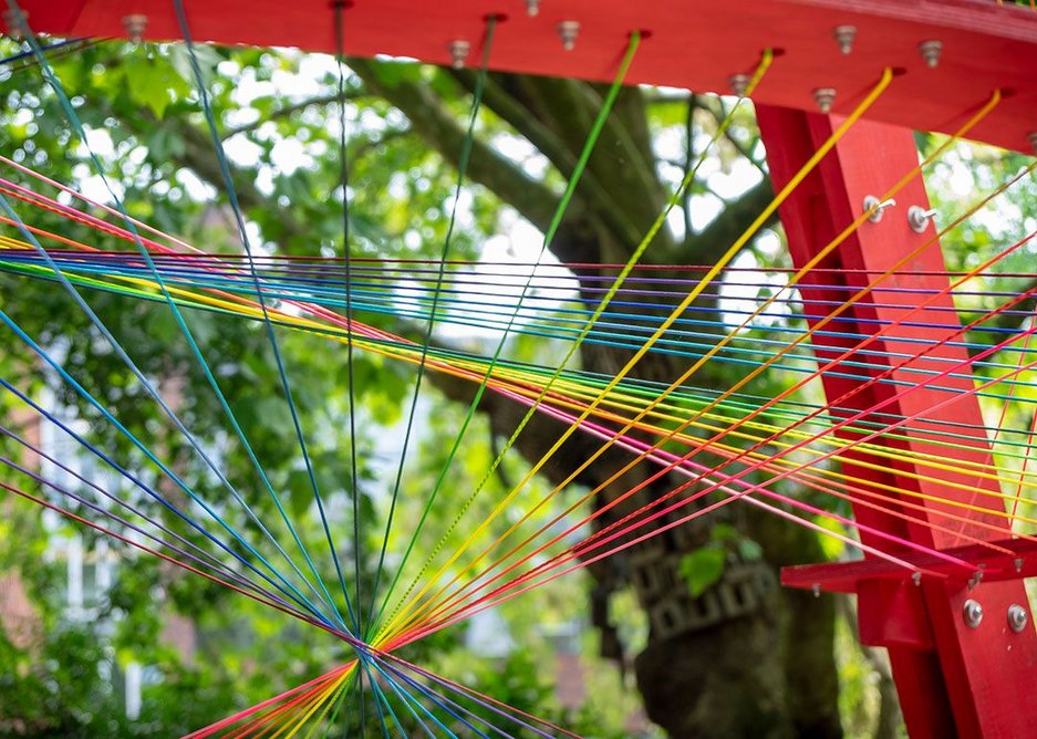 Scale Rule pavilion, designed by students and built for Clerkenwell Design Week 2018.