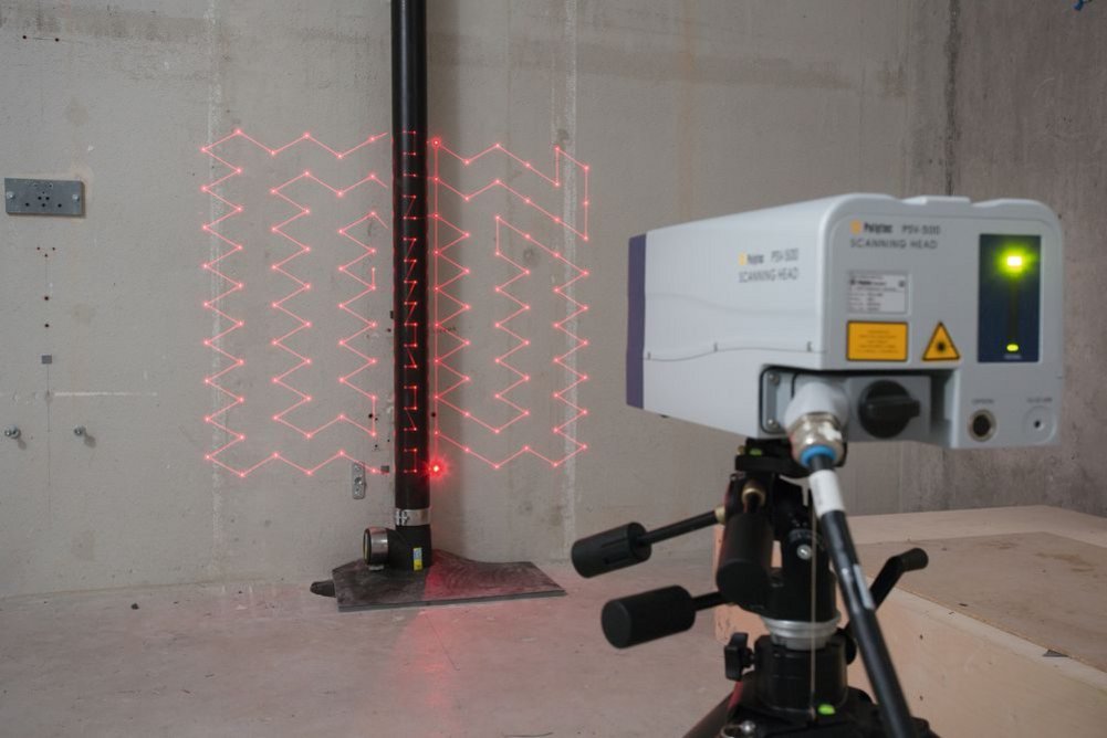 Acoustics testing at Geberit's building technology and acoustics laboratory.