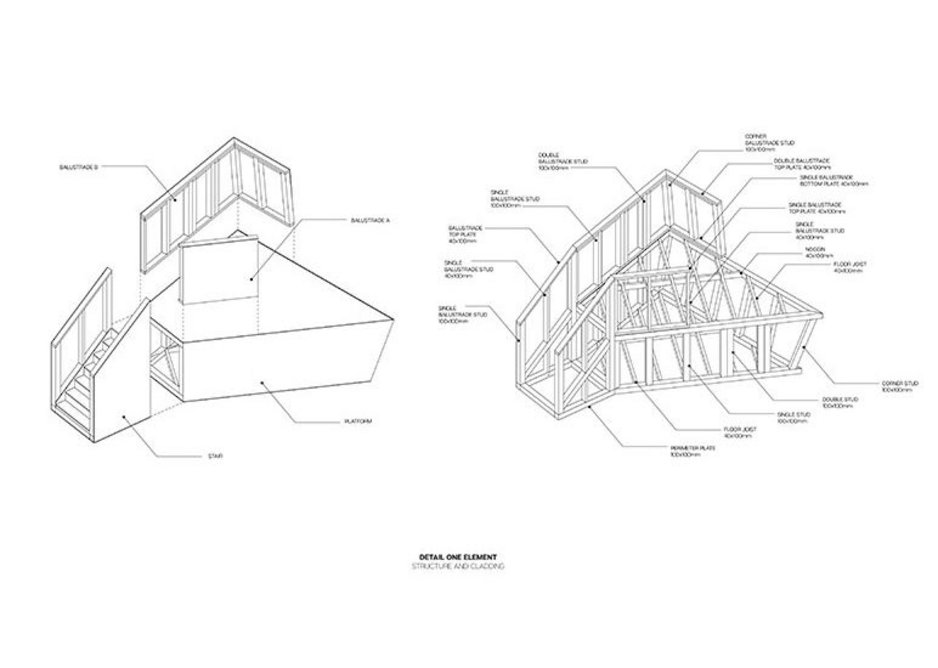 Drawings for Proto-Selfbuild by Matthijs La Roi and Simone Tchonova.