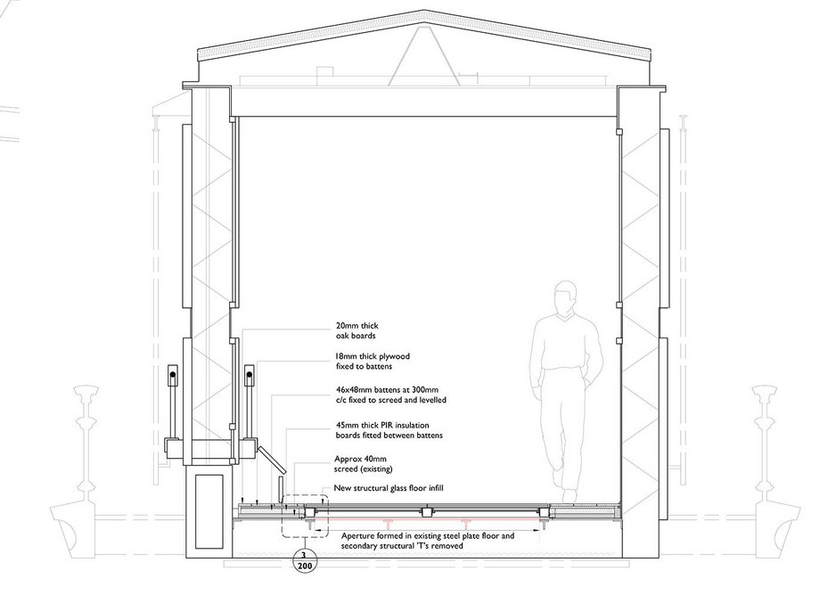Design for walkway section.
