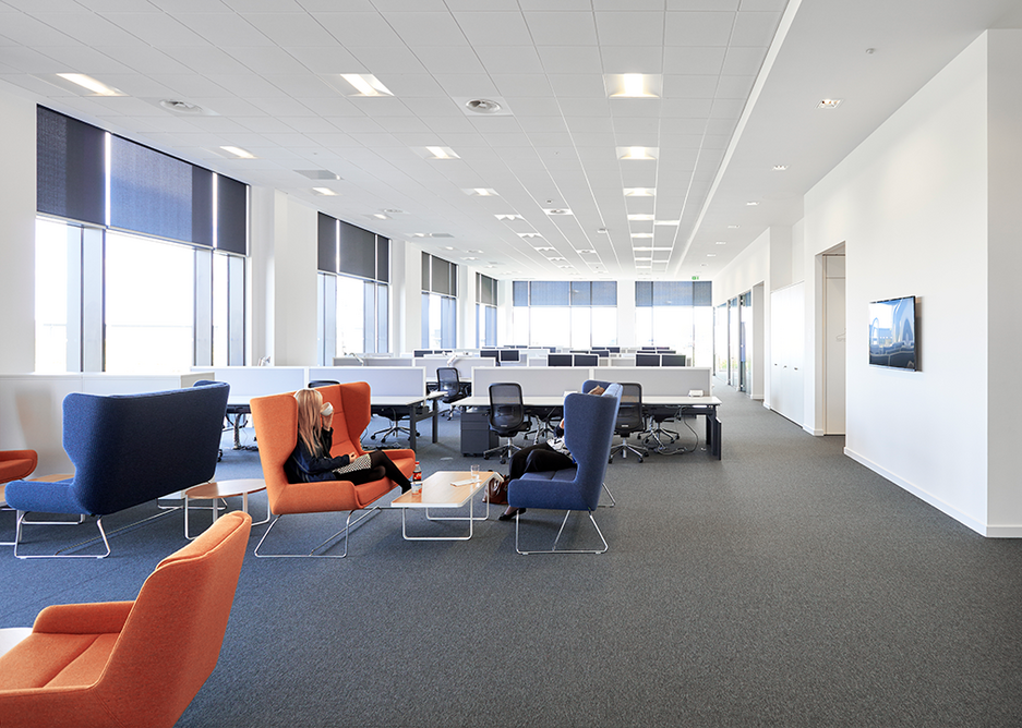 Zentia ceiling tiles at Aker Solutions in Aberdeen.