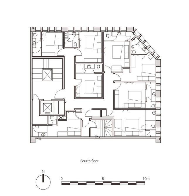 Fourth floor plan, The Blue, Taipei.