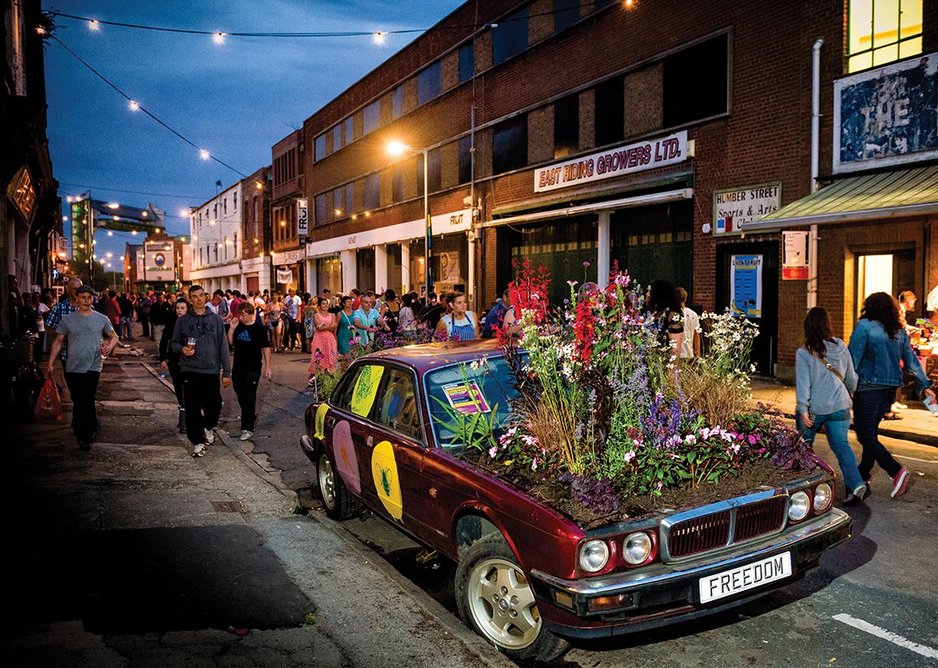 Humber Street during the Freedom Festival in 2012 before landscaping improvements.