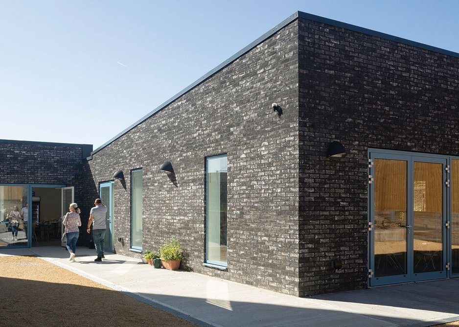 View of the community space from the rear garden.