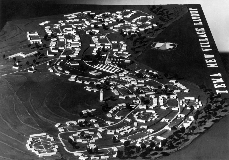 Model of the layout of Tema, 1950.