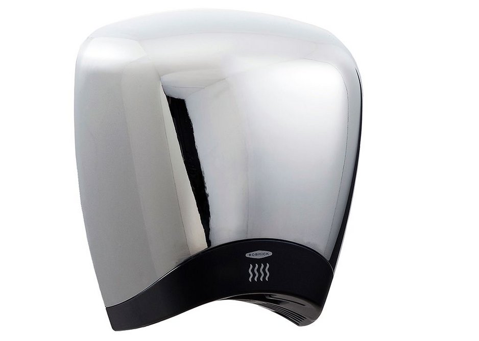 The sleek styling of Bobrick’s QuietDry Series DuraDry B-778 hand dryer.