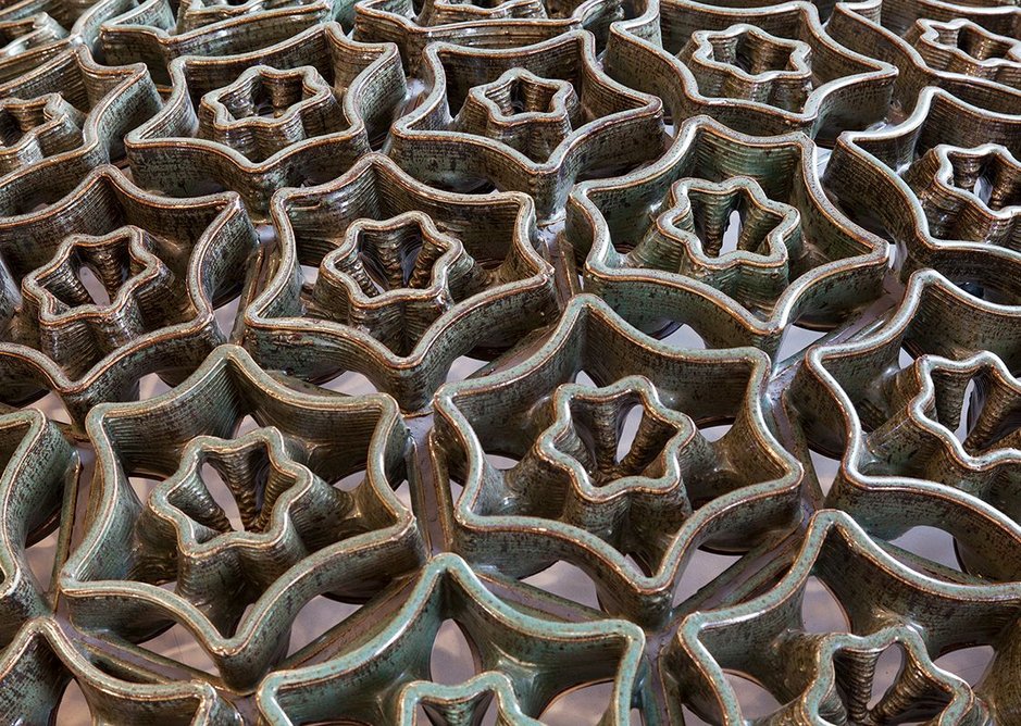 Detail of ceramic shell structure.