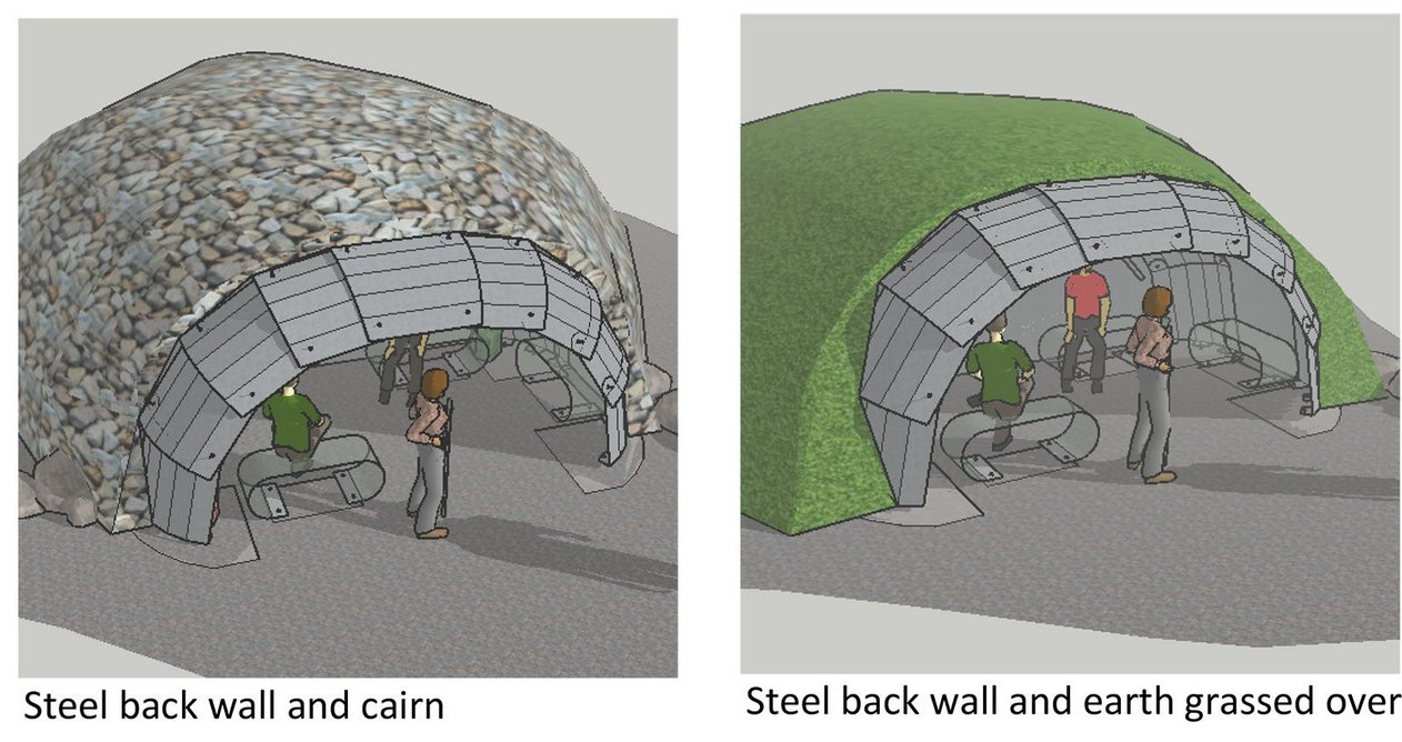 Wanderer's Wonder commended: Francis Mc Shane for Armadillo shelter and seats.