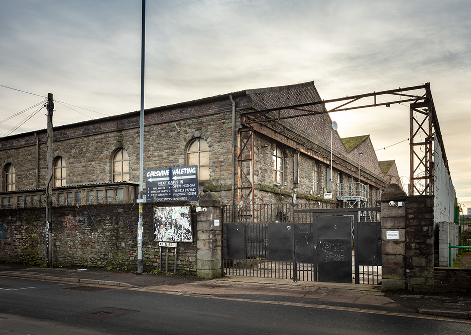 From Gasworks Retort House, to Marble Mosaic Company to nightclubs Motion and the Marble Factory. Back gates topped with razor wire.