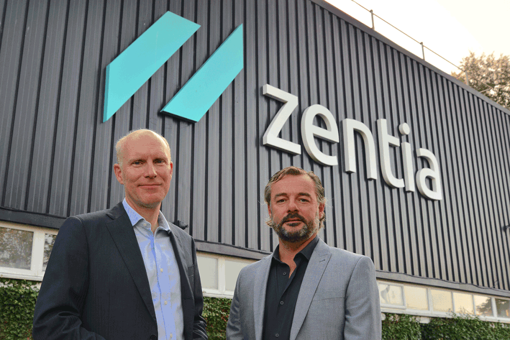 Zentia managing director Dirk Jaspers (left) and sales and marketing director Graham Taylor.