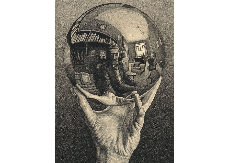 Hand with a Reflecting Sphere 1935.