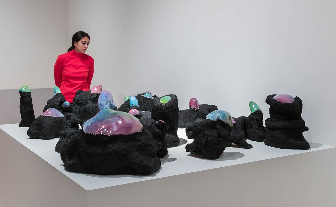 Installation view of work by Salvatore Arancio at Strange Clay - Ceramics in Contemporary Art, at the Hayward Gallery (until 8 January 2023). Photo Mark Blower. Courtesy the Hayward Gallery