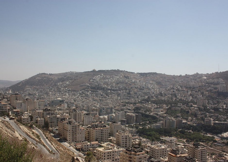 and Nablus centre from above.