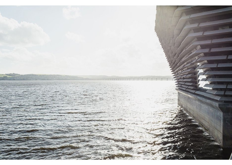 Looking across the Tay. Originally Kuma wanted his horizontal strakes to descend into the water.