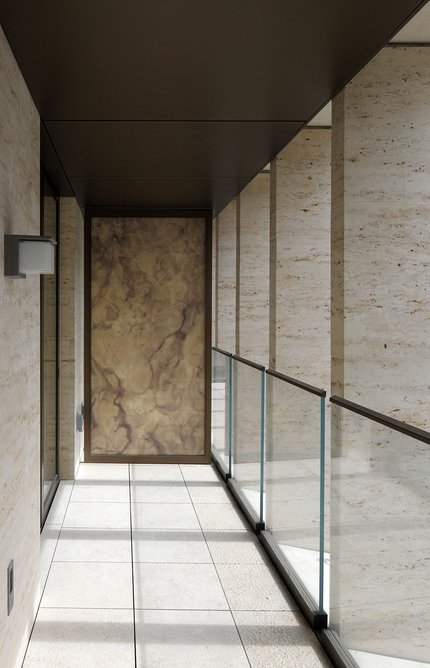 Jura stone piers at Kings Gate, a residential development by Lynch Architects in London’s Victoria. Photo: David Grandorge
