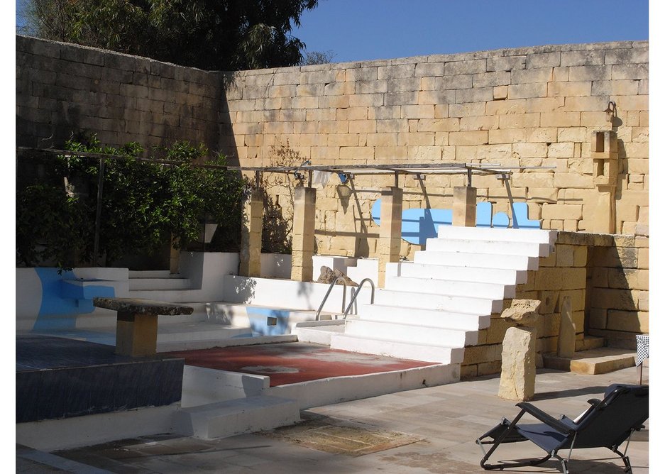 Pool courtyard.