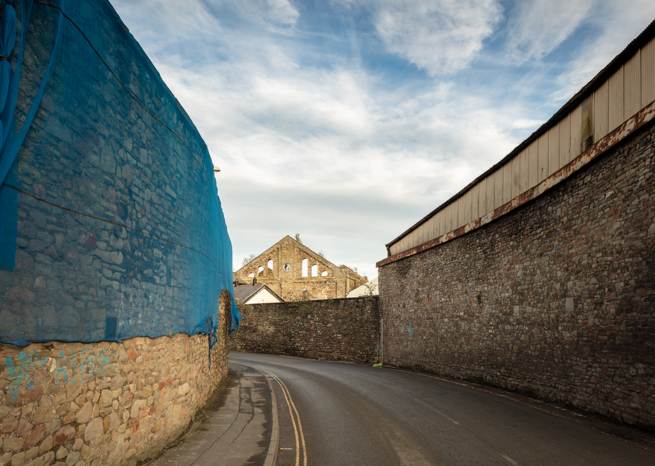 Historic walls in Silverthorne Lane. Plans for this area include a school, housing and student housing.