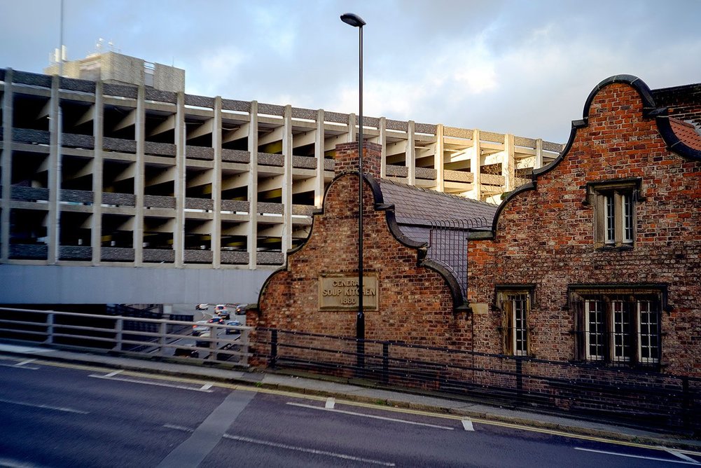 Manors Car park photographed by Euan Lynn, 2021.