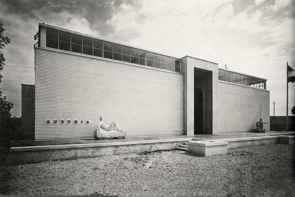 Austrian pavilion at the Venice Biennale at its opening, 1934